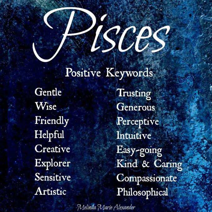 Pisces positive keywords with text