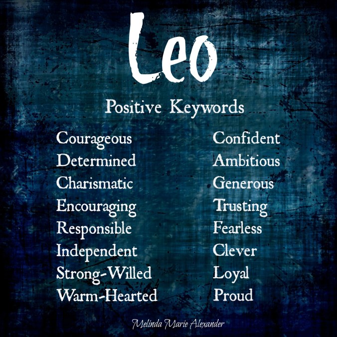 Leo positive keywords withtext
